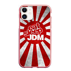 Чехол iPhone 11 матовый JDM Eat Sleep цвета 3D-баблгам — фото 1