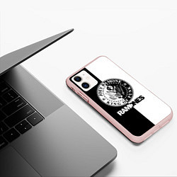Чехол iPhone 11 матовый Ramones B&W, цвет: 3D-светло-розовый — фото 2