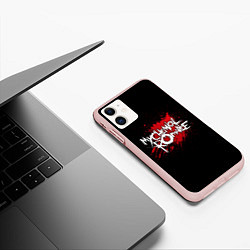 Чехол iPhone 11 матовый My Chemical Romance: Blood, цвет: 3D-светло-розовый — фото 2