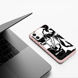 Чехол iPhone 11 матовый Rainbow Six: Black & White, цвет: 3D-светло-розовый — фото 2