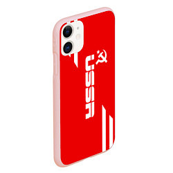 Чехол iPhone 11 матовый USSR: Red Sport, цвет: 3D-светло-розовый — фото 2