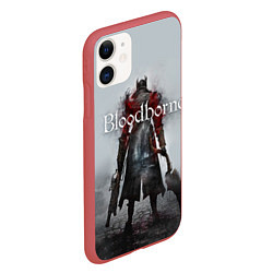 Чехол iPhone 11 матовый Bloodborne: Hell Knight, цвет: 3D-красный — фото 2
