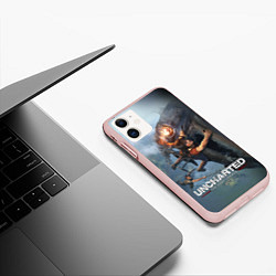 Чехол iPhone 11 матовый Uncharted: The Lost Legacy, цвет: 3D-светло-розовый — фото 2