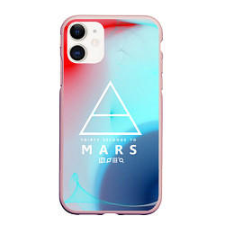 Чехол iPhone 11 матовый 30 STM: Light Neon, цвет: 3D-светло-розовый