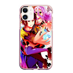 Чехол iPhone 11 матовый No Game No Life, цвет: 3D-светло-розовый