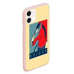 Чехол iPhone 11 матовый BoJack Obey, цвет: 3D-светло-розовый — фото 2
