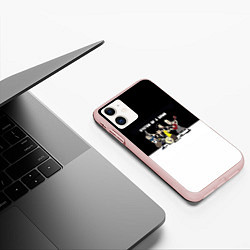 Чехол iPhone 11 матовый System of a Down арт на группу, цвет: 3D-светло-розовый — фото 2
