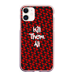 Чехол iPhone 11 матовый R6S: Kill Them All, цвет: 3D-светло-розовый