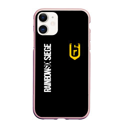 Чехол iPhone 11 матовый RAINBOW SIX SIEGE РАДУГА 6 ОСАДА R6S, цвет: 3D-светло-розовый