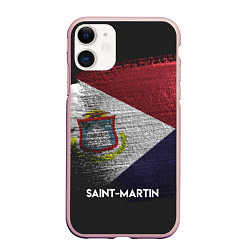 Чехол iPhone 11 матовый Saint Martin Style, цвет: 3D-светло-розовый