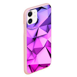 Чехол iPhone 11 матовый ABSTRACTION SHAPE, цвет: 3D-светло-розовый — фото 2