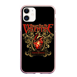 Чехол iPhone 11 матовый Bullet For My Valentine, цвет: 3D-светло-розовый