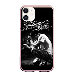 Чехол iPhone 11 матовый Parkway Drive, цвет: 3D-светло-розовый