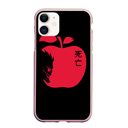 Чехол iPhone 11 матовый Яблоко Рюка, цвет: 3D-светло-розовый
