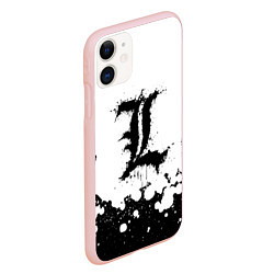Чехол iPhone 11 матовый L letter snow, цвет: 3D-светло-розовый — фото 2
