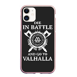 Чехол iPhone 11 матовый Vikings, цвет: 3D-светло-розовый