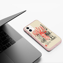 Чехол iPhone 11 матовый Принцесса Мононоке, цвет: 3D-светло-розовый — фото 2