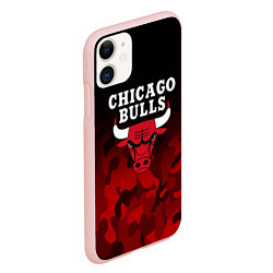 Чехол iPhone 11 матовый CHICAGO BULLS, цвет: 3D-светло-розовый — фото 2