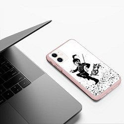 Чехол iPhone 11 матовый My Chemical Romance, цвет: 3D-светло-розовый — фото 2