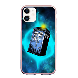 Чехол iPhone 11 матовый Doctor Who, цвет: 3D-светло-розовый