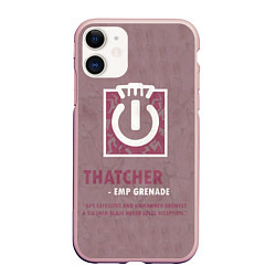 Чехол iPhone 11 матовый Thatcher, цвет: 3D-светло-розовый