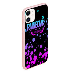 Чехол iPhone 11 матовый Rainbow Six Siege, цвет: 3D-светло-розовый — фото 2