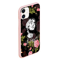 Чехол iPhone 11 матовый LIL PEEP ROSES, цвет: 3D-светло-розовый — фото 2