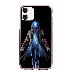 Чехол iPhone 11 матовый Fortnite Спина, цвет: 3D-светло-розовый