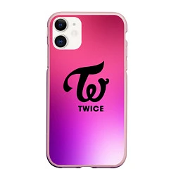 Чехол iPhone 11 матовый TWICE, цвет: 3D-светло-розовый