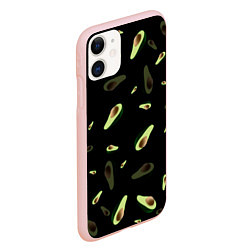 Чехол iPhone 11 матовый Авокадо, цвет: 3D-светло-розовый — фото 2