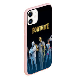 Чехол iPhone 11 матовый FORTNITE 2 СЕЗОН ГЛАВА 2, цвет: 3D-светло-розовый — фото 2