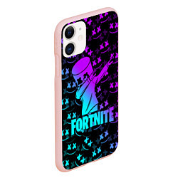 Чехол iPhone 11 матовый FORTNITE X MARSHMELLO, цвет: 3D-светло-розовый — фото 2