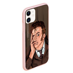 Чехол iPhone 11 матовый 10TH DOCTOR WHO, цвет: 3D-светло-розовый — фото 2