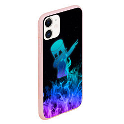 Чехол iPhone 11 матовый Marshmello Fortnite, цвет: 3D-светло-розовый — фото 2