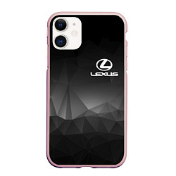 Чехол iPhone 11 матовый LEXUS, цвет: 3D-светло-розовый