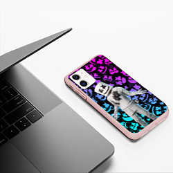 Чехол iPhone 11 матовый FORTNITE x MARSHMELLO, цвет: 3D-светло-розовый — фото 2