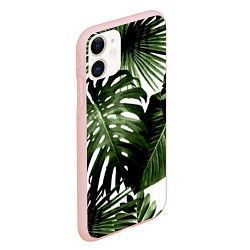 Чехол iPhone 11 матовый Джунгли, цвет: 3D-светло-розовый — фото 2