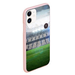 Чехол iPhone 11 матовый FC INTER MIAMI, цвет: 3D-светло-розовый — фото 2