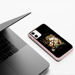 Чехол iPhone 11 матовый JoJo Bizarre Adventure, цвет: 3D-светло-розовый — фото 2