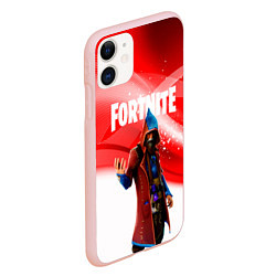 Чехол iPhone 11 матовый FORTNITE, цвет: 3D-светло-розовый — фото 2