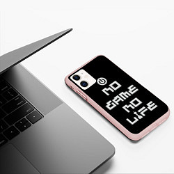 Чехол iPhone 11 матовый NO GAME NO LIFE, цвет: 3D-светло-розовый — фото 2