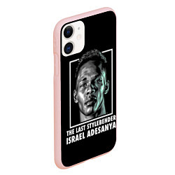 Чехол iPhone 11 матовый Исраэль Адесанья, цвет: 3D-светло-розовый — фото 2