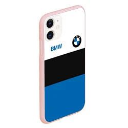 Чехол iPhone 11 матовый BMW SPORT, цвет: 3D-светло-розовый — фото 2