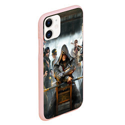 Чехол iPhone 11 матовый Assassin’s Creed Syndicate, цвет: 3D-светло-розовый — фото 2