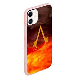 Чехол iPhone 11 матовый Assassin’s Creed, цвет: 3D-светло-розовый — фото 2