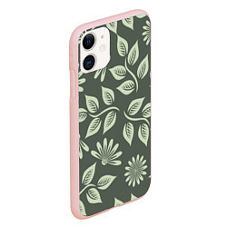 Чехол iPhone 11 матовый Цветы, цвет: 3D-светло-розовый — фото 2