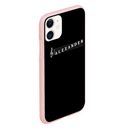 Чехол iPhone 11 матовый Alexander, цвет: 3D-светло-розовый — фото 2
