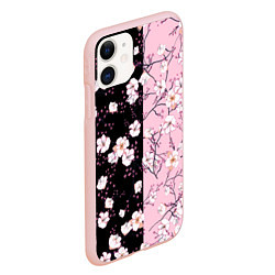 Чехол iPhone 11 матовый САКУРА SAKURA ВИШНЯ, цвет: 3D-светло-розовый — фото 2