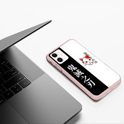 Чехол iPhone 11 матовый МАСКА ТАНДЖИРО TANJIRO MASK, цвет: 3D-светло-розовый — фото 2