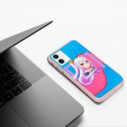 Чехол iPhone 11 матовый Sweet Shiro, цвет: 3D-светло-розовый — фото 2